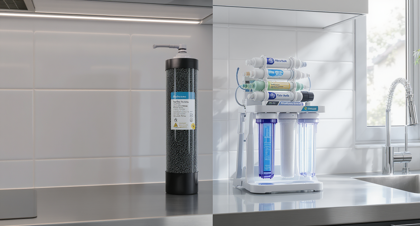 Comparaison entre filtre à charbon et osmose inverse pour l'eau